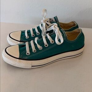 Teal low rise Converse